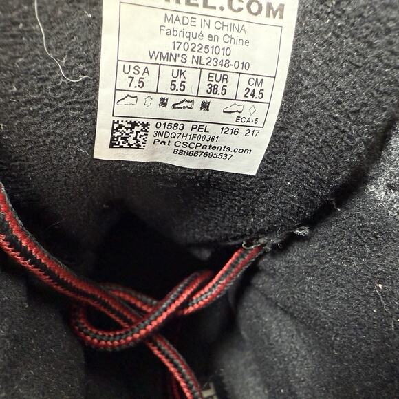 Sorel Slimpack II Lace Winter Duck Boots Black Leather Rubber Womens Size 7.5 - Picture 11 of 11